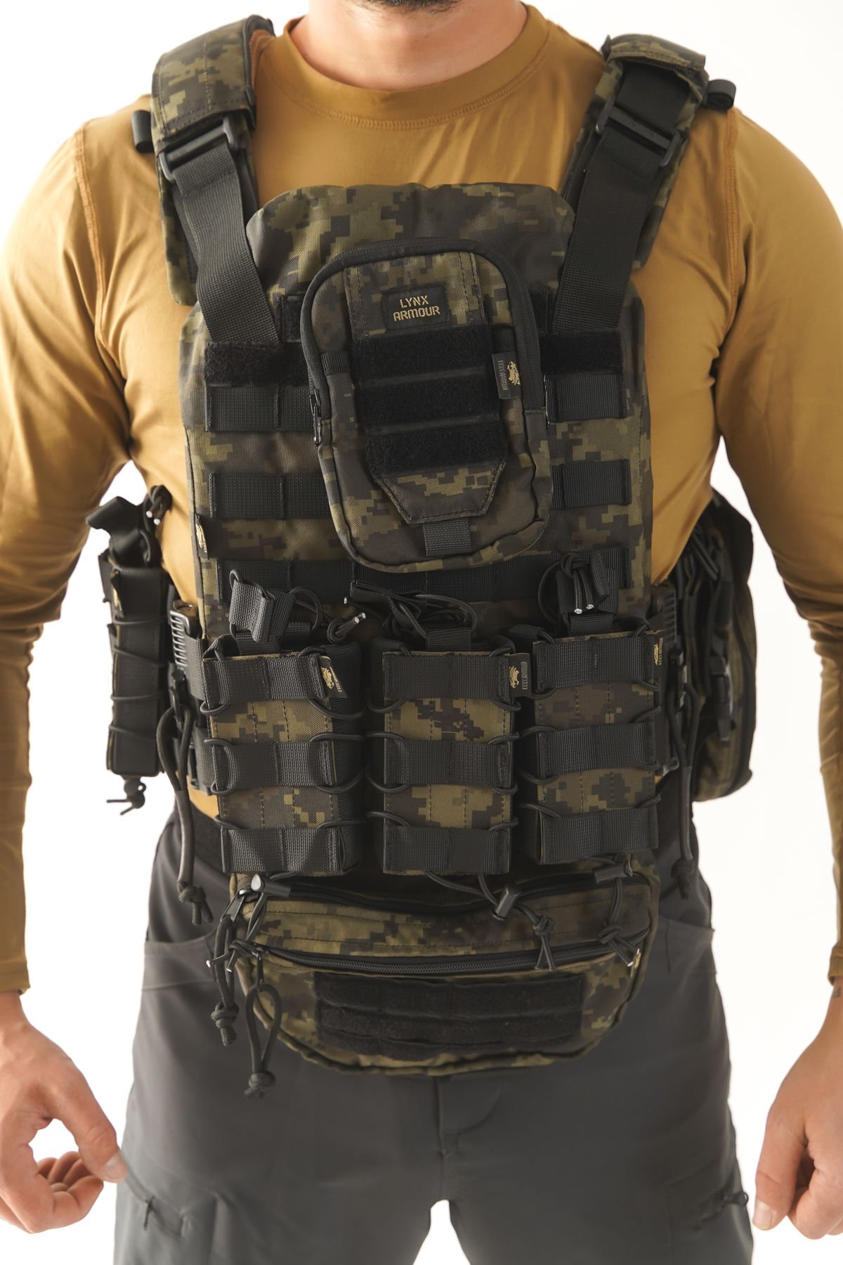 LYNX ARMOUR® Hücum Yeleği, Model-4, Koyu Kamuflaj